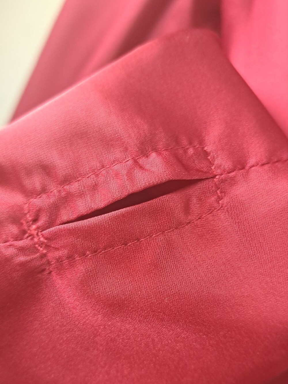 Satin Burgundy Open Front Tie-Front Blouse - Picture 5 of 10